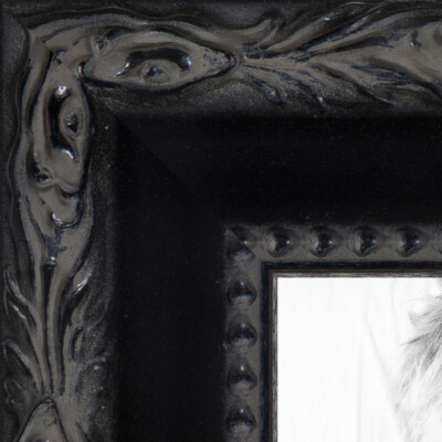 ArtToFrames 1.5'' Custom Poster Frame  Black Engraved Wood 4055 Large