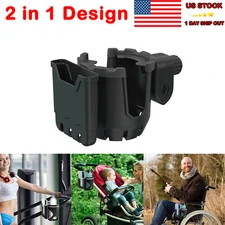 2 in 1 Universal Cup Phone Drinks Hold Stroller Cup Holder with Phone Holder