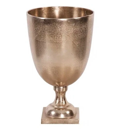 HOWARD ELLIOTT Vase Regal Goblet Large Textured Silver Aluminum $189.99 - Picture 1 of 3