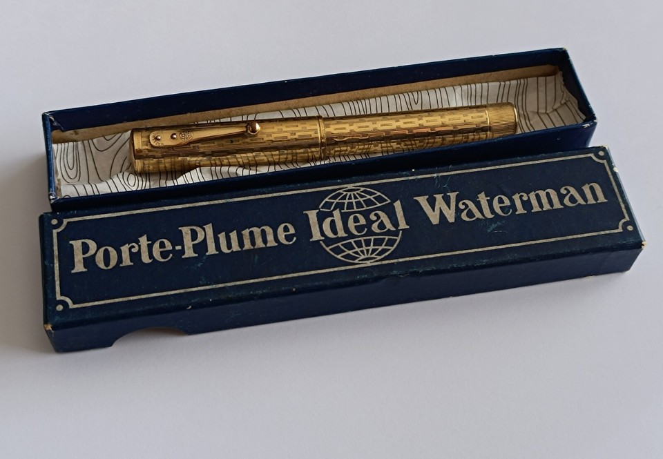 Vintage Art Deco Gold plated Waterman Ideal Fountain Pen nib 2 Rare