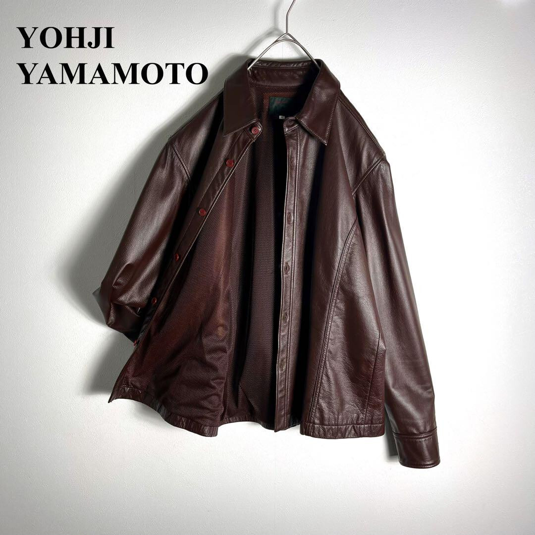 【希少】yohji yamamoto DURBAN AARライダースジャケット YOHJI YAMAMOTO DURBAN A.A.R LEATHER JACKET MEN MULTICOLOR