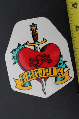 Airwalk Skateboard Shoes Heart Dagger Tattoo Z64C Vintage
