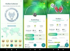 Pokemon go - Scatterbug  Vivillon Collector's Platinum Medal - 18 Patterns image