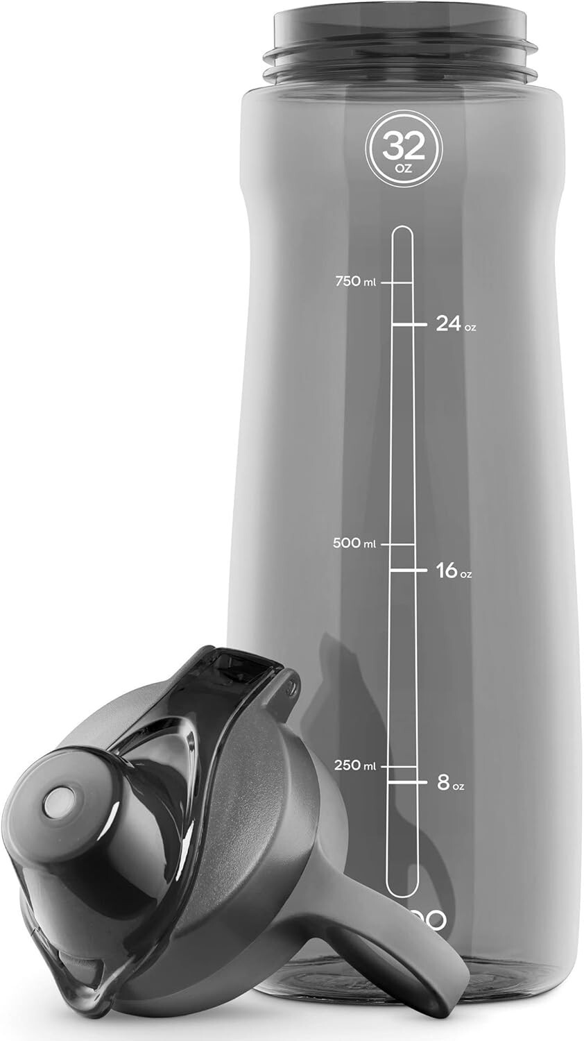 Reusable 32oz BPA-Free Plastic Water Bottle with Chug Lid & Carry Handle