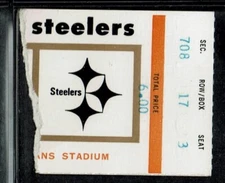 1973 FOOTBALL TICKET PHILADELPHIA EAGLES STEELERS FRANCO HARRIS TERRY BRADSHAW