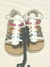 Size 6 Wonder Nation White Rainbow Strap Sandal