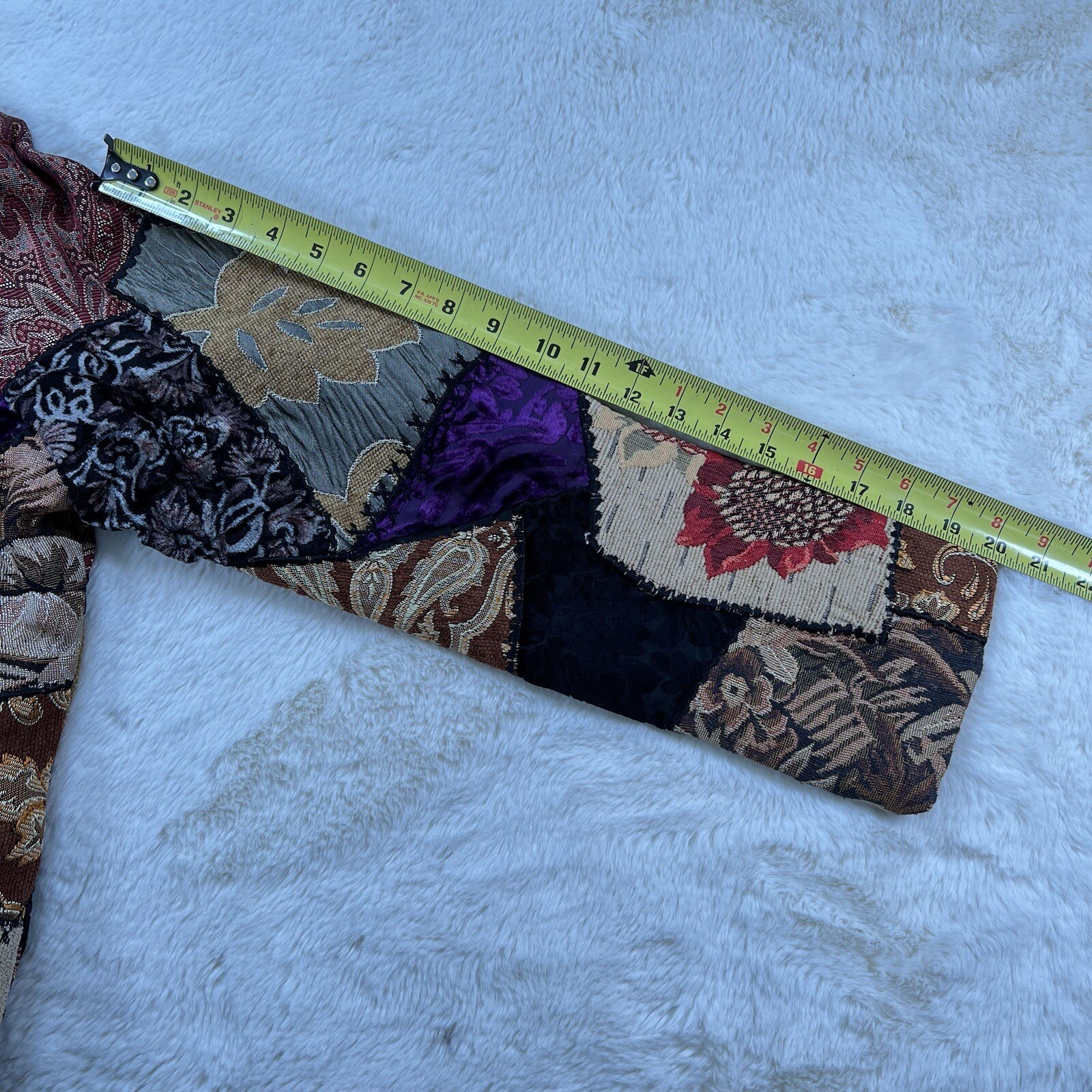 Indigo Moon Patchwork Work Multi Colored Lined Ja… - image 10