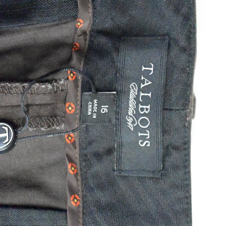 NEW Talbots 16 Brown Heritage Bootcut Trouser Womens Stretch Dress Pants - Image 3 of 4