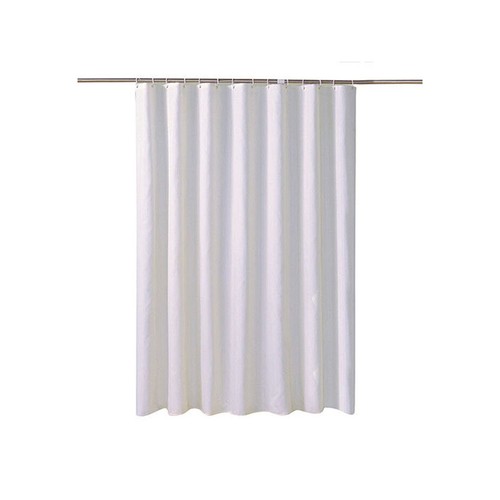 Extra Long Fabric Shower Curtain Waterproof With Hooks Weighted Hem 180x200cm AU - Picture 19 of 23