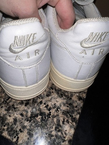 Nike White Air Force 1 Low Basketball Shoes Mens Size 12 US 306353-112 - Picture 10 of 13