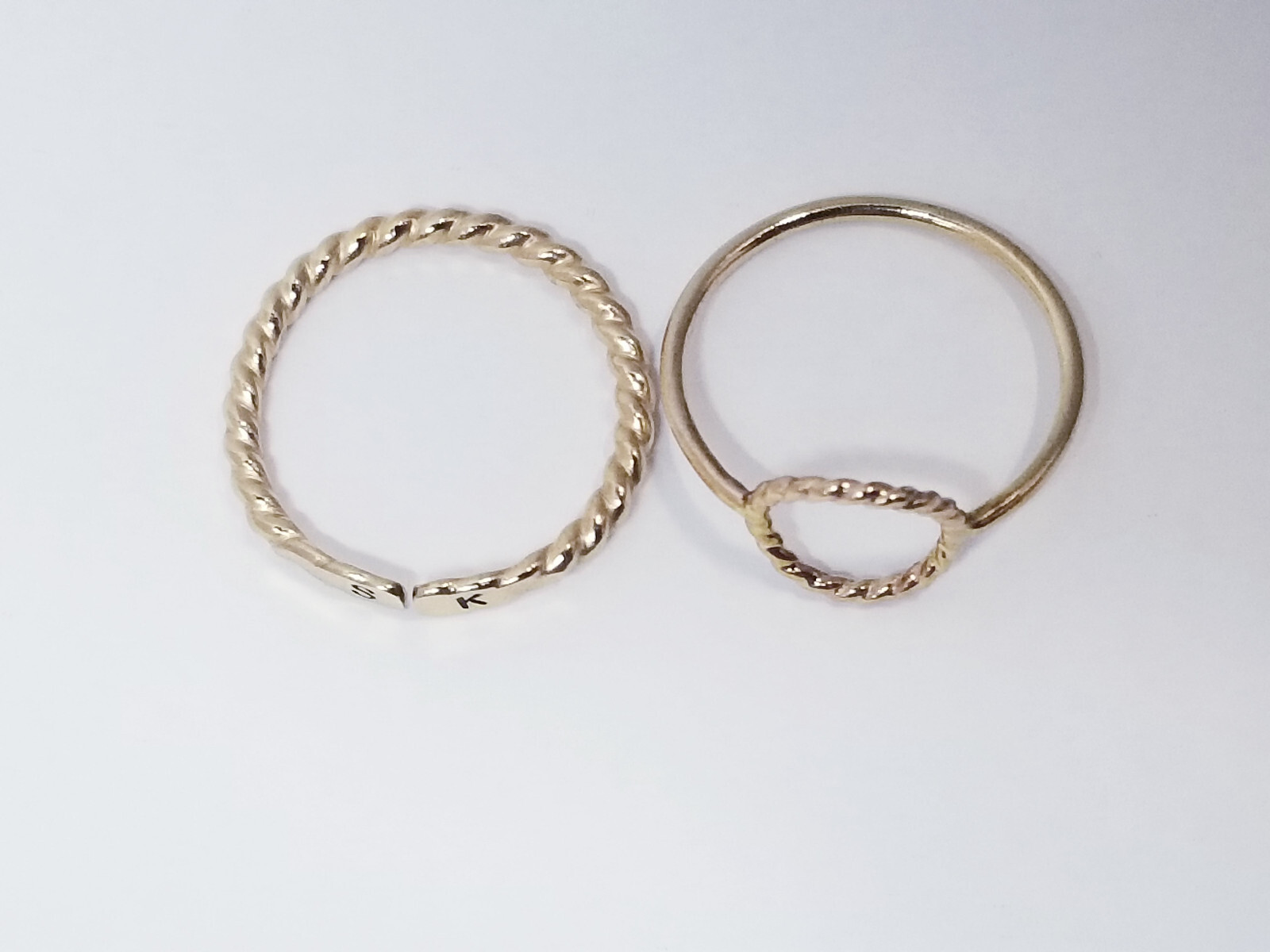 Simplistic By Byanka Initial Open & Twisted Halo … - image 3