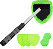 XINDELL Windshield Cleaner Tool – Car Interior Window Cleaning Kit with Extendab