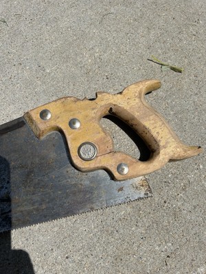 Antique Disston Warranted Superior Hand Saw 26in Blade