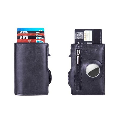 navor Leather Pop-up Wallet with AirTag Holder, RFID Blocking, Card Holder