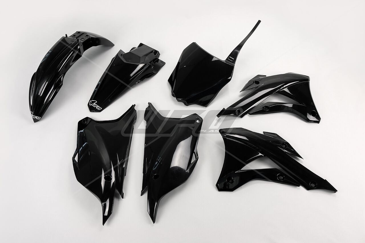 UFO Complete Body Kit For Kawasaki KX85 13-21 Black Kakit222e001