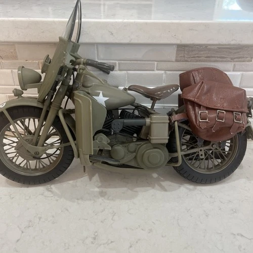 Gi Joe Harley Davidson Military Army Motorcycle Bike Army WWI Rare Ultimate 1998