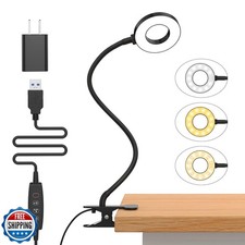 iZELL Desk Lamp, 3 Color Modes and 10 Brightness LED Reading Light with Cla