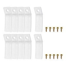 10pcs 1.97" Plastic Drawer Stops Dresser Anti-slip Stopper Repair Parts w Screws