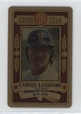 1982 Perma-Graphics/Topps Credit Cards Gold Carney Lansford #150-SS8215