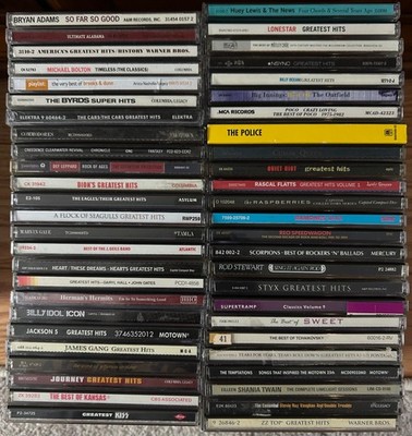 HUGE 50x Greatest Hits CD Lot: CLASSIC ROCK POP COUNTRY - 60s 70s 80s 90s COMPIL