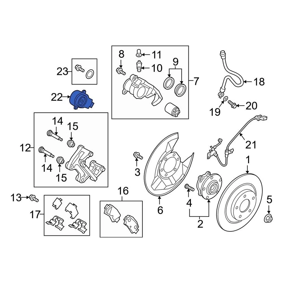 For Mazda CX-5 2016-2024 Mazda KA0G268EXA Rear Parking Brake Actuator Foto 3 de 4