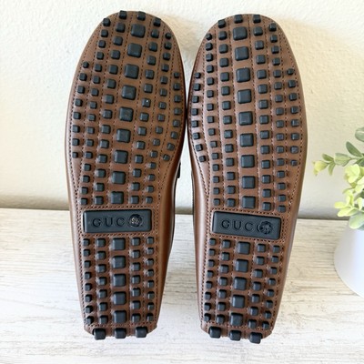 New Gucci GG Supreme Men\'s driver Loafer Moccasin Size 9.5, US 10 New Gucci GG Supreme mens leather moccasin driver loafers  main image 4