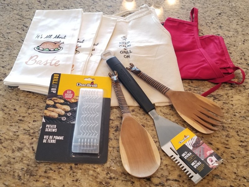 Grill Master Set Char-Broil Multi-Spatula & Potato Screws, Aprons, Napkins, Etc.