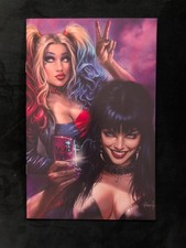 HARLEY QUINN X ELVIRA #1 VIRGIN LUCIO PARRILLO EXCLUSIVE 