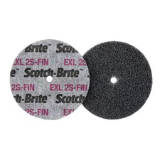 Scotch-Brite EXL Unitized Wheel, XL-UW, 2S Fine, 3 in x 1/4 in x 1/4 in
