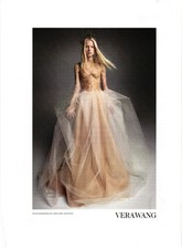 Vera Wang 2019 Print Ad Fairy Princess Gown Gossamer Lace Bodice Tulle Skirt 326