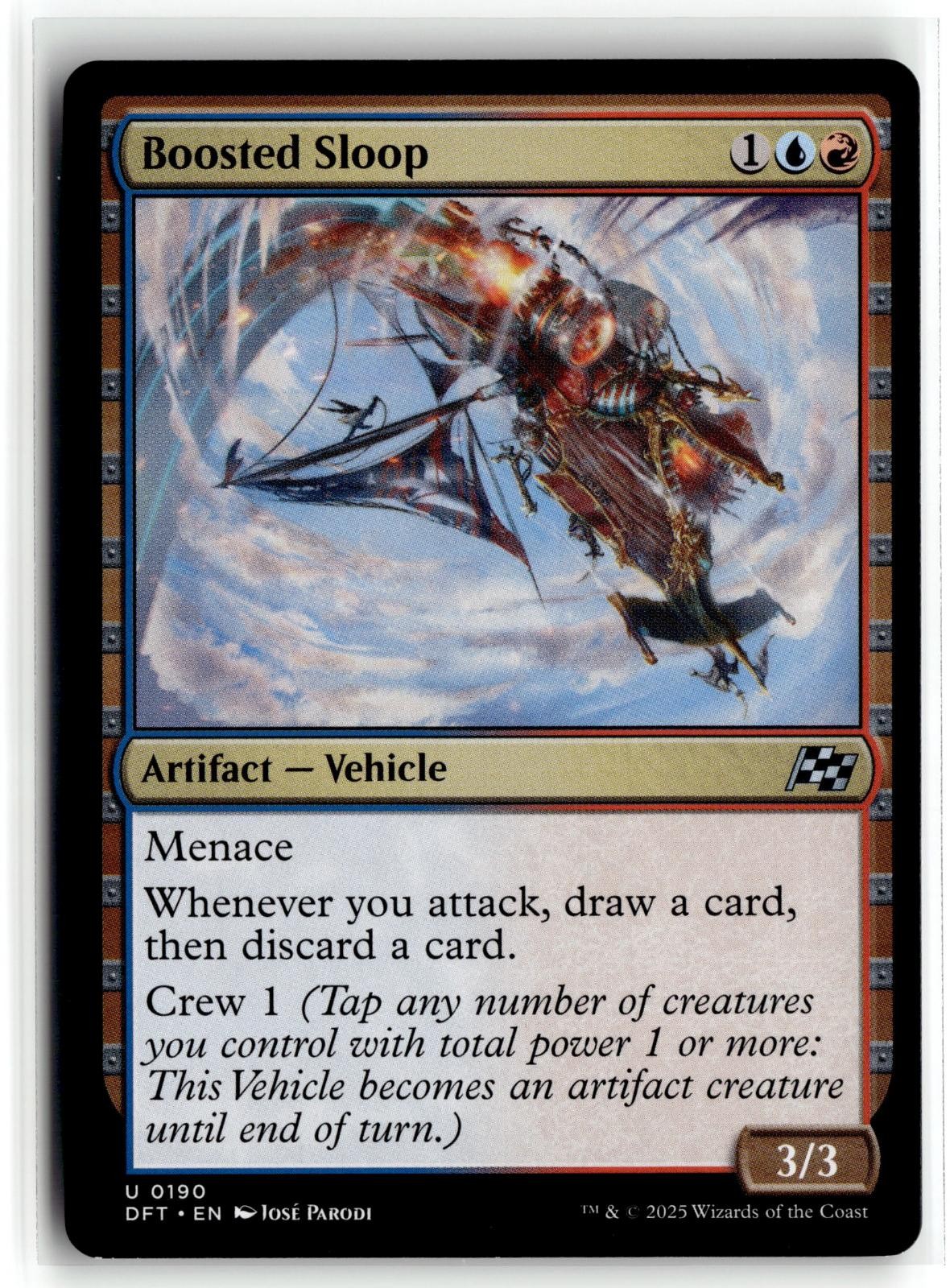 BOOSTED SLOOP 190 UNCOMMON AETHERDRIFT MAGIC: THE GATHERING LIGHTLY PLAYED