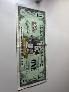 Disney Dollar One Mickey Mouse Steamboat Willie 1998 Note