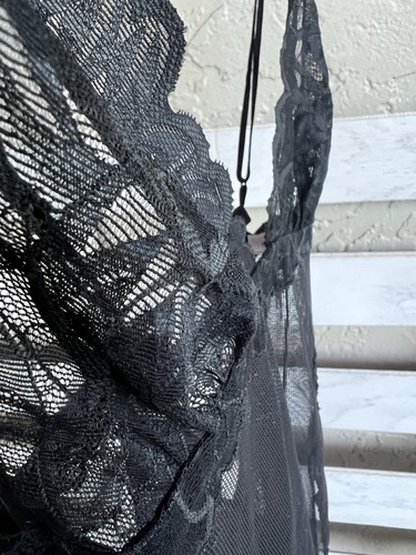 Victoria's Secret Babydoll Seide Spitze Cemise Dessous Gr. XS schwarz - Bild 14 von 15