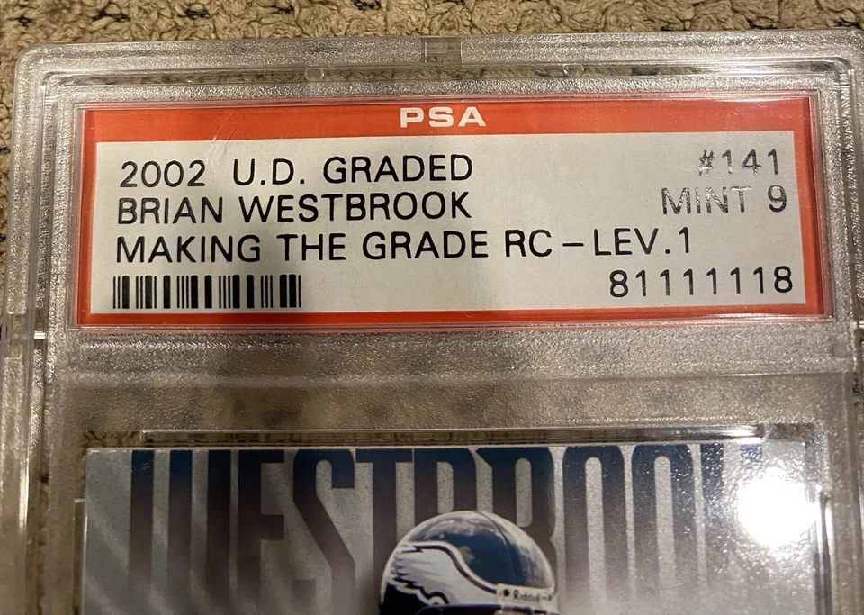 2002 Upper Deck Graded - Making the Grade Brian Westbrook #141 059/700 (RC) - Image 3 of 4