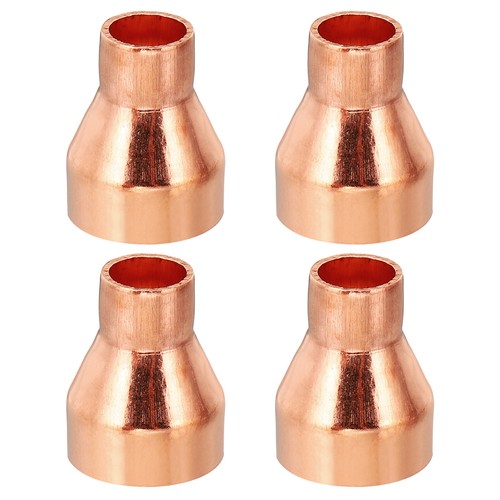 4pcs 3/4" to 3/8" ID Copper Reducer Reducing Coupling Fitting Pipe Tube Adapter