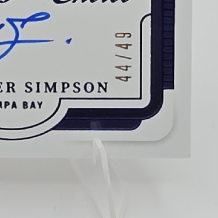 2025 National Treasures Chandler Simpson Ecklar's Choice /49 Auto Tampa Bay Rays view 6