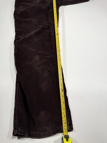Vintage 70s Levis Movin On Velour Corduroy Pants Flared Chinos Men’s 34x30 Brown - Picture 10 of 10