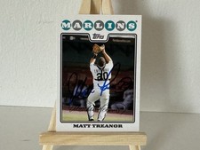 2008 Topps Matt Treanor Florida Marlins Autographed Card #211 COA On-Card Auto