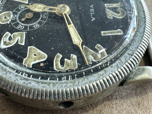 WW2 Luftwaffe Watch?? Pilot Watch Spares Or Repairs Vela Similar To Helvitia - Picture 16 of 17