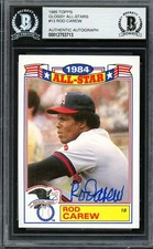 Rod Carew Signed 1985 Topps All Star Set Card 13 California Angels Beckett