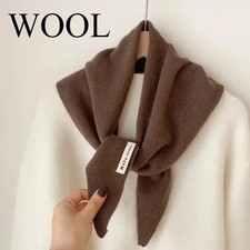 100 Cashmere Triangular Scarf 110  38Cm Knitted Warm Versatile Scarf