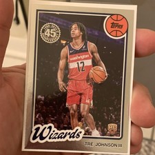 Topps 2025-26 1980-81 Basketball Tre Johnson III Wizards Rookie Insert #80BK-97