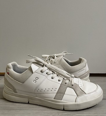 On Running The Roger Clubhouse Shoes White Gray Tennis Sneakers Men s Size 12.5