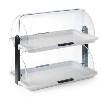 Vitrine für Lebensmittel mit doppeltem RollTop-Deckel - Hendi 871713