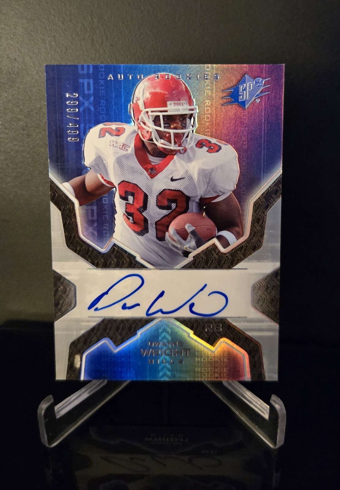 #'ed 299/499 AUTO 🔥 DWAYNE WRIGHT RC SP 2007 Upper Deck SPx Auto Rookies #173