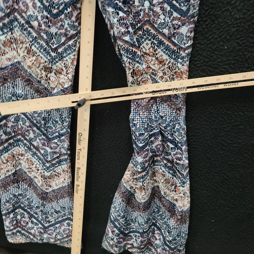 Pantalones BeBop Mujer Multicolor Grandes 100% Poliéster Forrados Acampanados Elastizados Crochet Foto 4 de 4