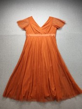 Ever-Pretty Women Dress 26 Coral Empire Waist Chiffon Bridesmaid Flutter Sleeve