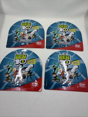 Sonic 2018 Wacky Pack Cartoon Network Ben 10 Stickers w/Animation Card Set of 4