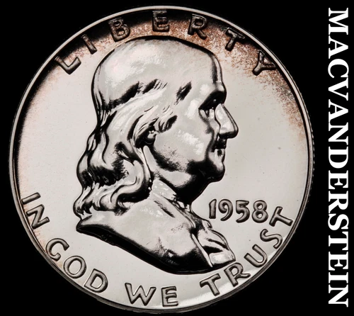 1958 Franklin Half Dollar- Silver- Choice Gem Proof Luster No Reserve #J2928