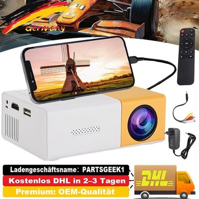 Mini Tragbarer Beamer HD Projektor Filmprojektor Videoprojektor für Android iOS